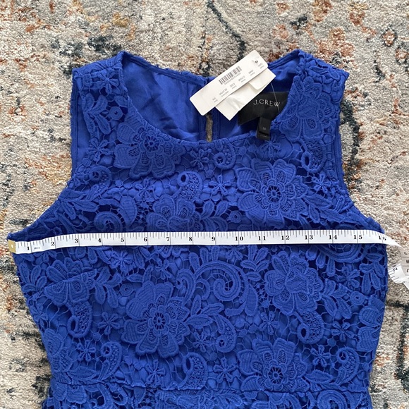 NWT Jcrew Royal Blue Lace Dress Sz 8P - Picture 5 of 7